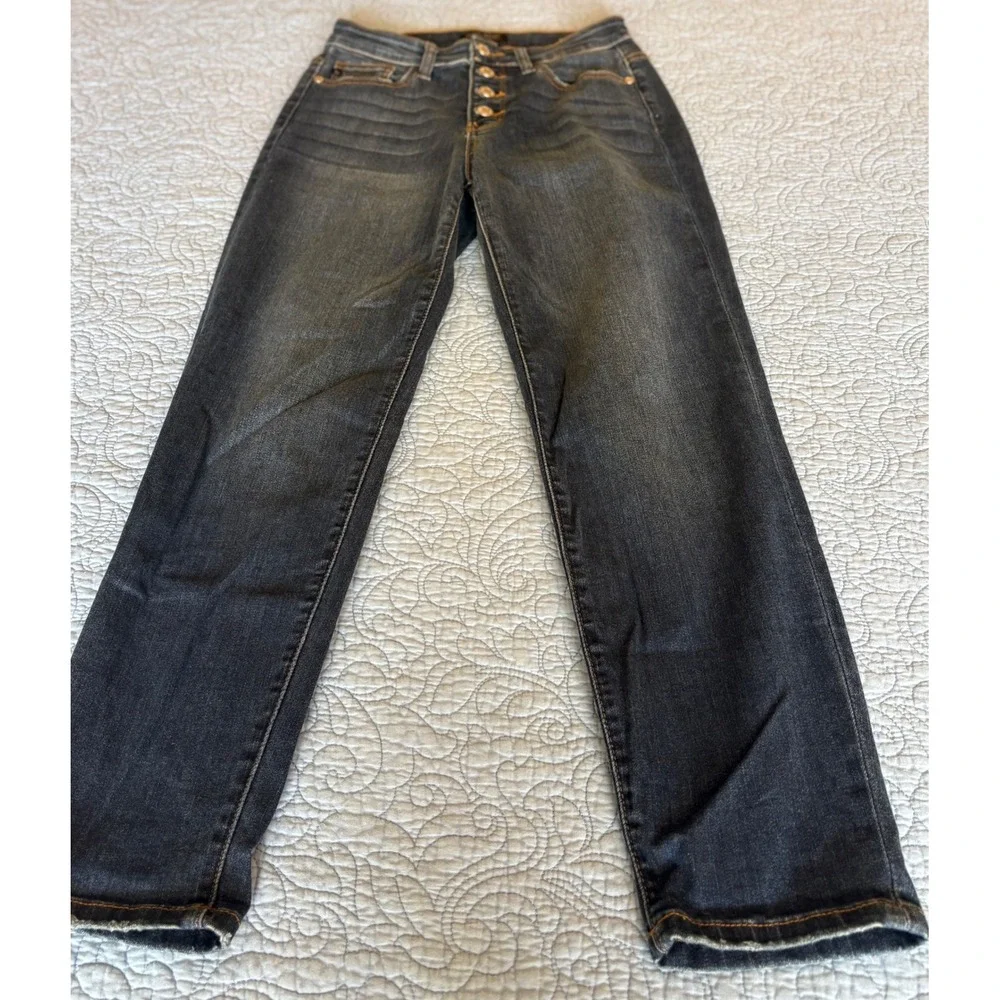 Judy Blue Boyfriend Fit Dark Wash High Rise Button Fly Jeans JB82143DK Size 3/26